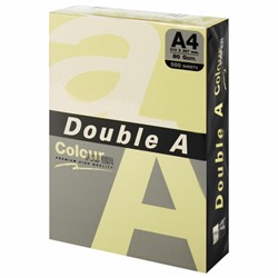 Бумага цветная DOUBLE A, А4, 80 г/м2, 500 л., пастель, светло-желтая