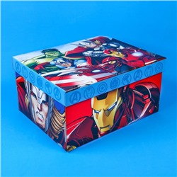 Подарочная коробка с крышкой, складная, 31х25.5х16 см, Мстители
