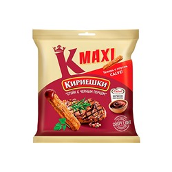 «Кириешки Maxi», сухарики со вкусом стейка с черным перцем и соусом барбекю «Calve», 75 г