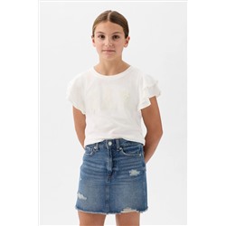 Gap Logo Short Flutter Sleeve Crew Neck T-Shirt (4-13yrs)