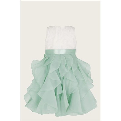 Monsoon Baby Green Lace Cancan Ruffle Dress