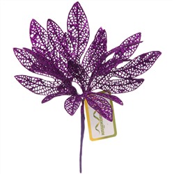 Ветка декоративная "Сказочный листопад" 25 см, Фиолетовый
