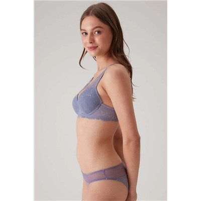 Lavender 4821 Biella Soft Push Up Комплект бюстгальтера без косточек с цветочным принтом / Комплект нижнего белья