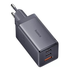 Сетевой адаптер Baseus GaN5 Ultra Fast Charger 2C+U 65W EU Set - Twilight Grey (With:Dynamic Series Fast Charging Data Cable Type) (P10110812827-Z1)