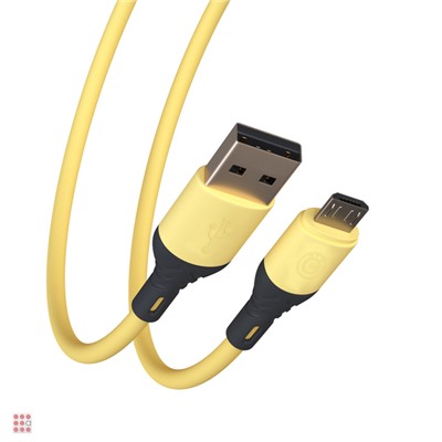 Кабель для зарядки Карнавал Micro USB, 1м, 2.4А, желтый