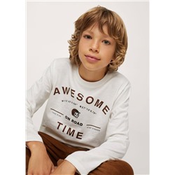 Camiseta manga larga mensaje -  Niño | MANGO OUTLET España