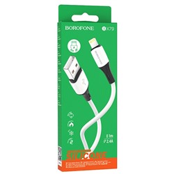 Кабель USB - Lightning BOROFONE BX79 Silicone (белый) 1м