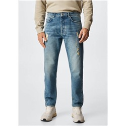 Jeans straight-fit rotos  -  Hombre | MANGO OUTLET España