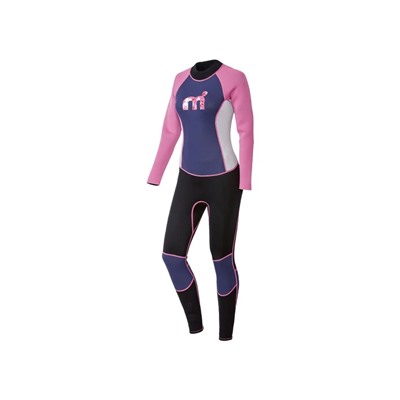 Mistral Damen Neoprenanzug mit Reißverschluss am Rücken, schwarz/lila/pink