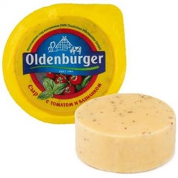 Сыр БОБРОВСКИЙ ТМ Oldenburger с оливками и томатами 50% круг 1*3,5кг