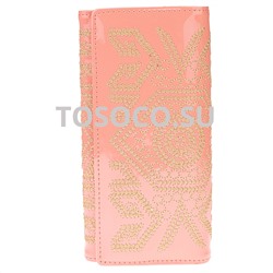 87-9811-3 pink  кошелек AOSHIKAI натуральная кожа и экокожа 9х19х2