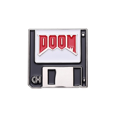 Металлический значок "Дискета Doom"