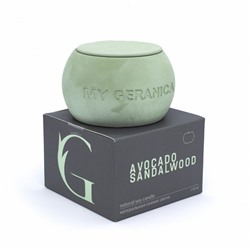 Натуральная соевая свеча Avocado Sandalwood