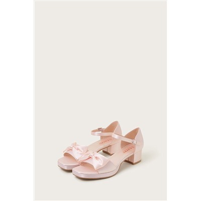 Monsoon Pink Satin Platform Sandals