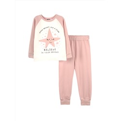 Пижама 1016 бело-розовый