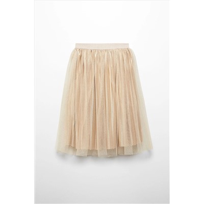 Mango Metallic Tulle Skirt