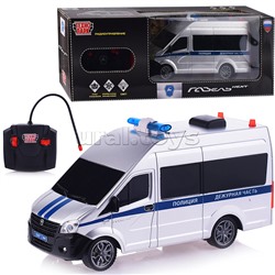 Машина р/у Газель Next Полиция, 21,5 см, (свет, сереб.) коробке