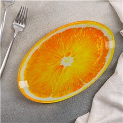 Блюдо овальное «Сочный апельсин», 24,5×15 см