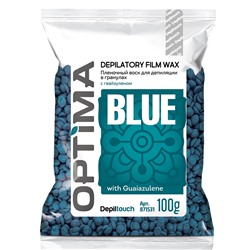 Воск для депиляции пленочный OPTIMA Blue, 100 гр, бренд - Depiltouch Professional