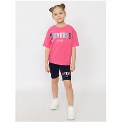 CSKG 90249-27-408 Комплект для девочки (футболка, бриджи),розовый