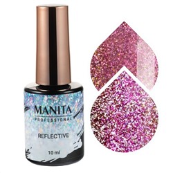 Manita Professional Гель-лак для ногтей светоотражающий с хлопьями юки / Multichrome Reflective №01, 10 мл