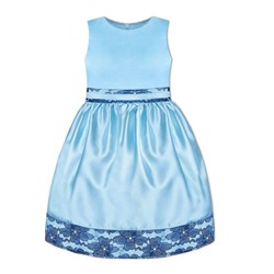 Голубое нарядное платье для девочки 8053-ДН17