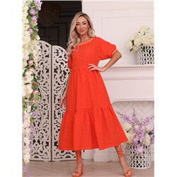 Платье WISELL П3-5218/4 оранжевый