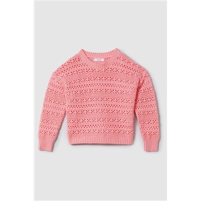 Reiss Isobel Crochet Crew Neck Jumper