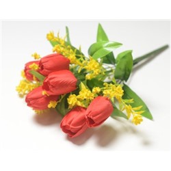 Искусственные цветы, Ветка в букете тюльпан 6 голов (1010237)