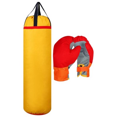 Набор боксёрский детский «Гигант»: перчатки, груша, d=25 см, h=80 см, цвета МИКС