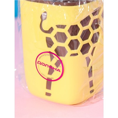 Кружка пластиковая Доляна «Жираф», 300 мл, цвет жёлтый
