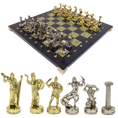 Шахматы подарочные с металлическими фигурами "Подвиги Геракла", 350*350мм