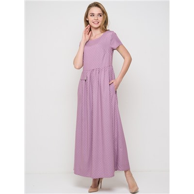 Платье NewVay 5231-3746 розовый горошек