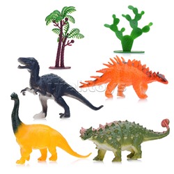 Игрушка пластизоль "Динозавры" 4 шт.