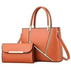 Набор сумок из 2 предметов, арт А113, цвет:оранжево-коричневый ОЦ