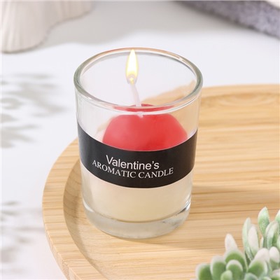 Свеча ароматическая в стакане "Scented Candle", жасмин, 5х6,5 см