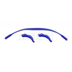 Шнурок со стопперами силиконовые (синий)