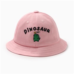 Панама для девочки MINAKU "Dinosaur", цв. розовый, р-р 50