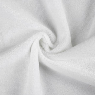 Отрез для рукоделия, плюш, цвет белый, 53 × 50 см