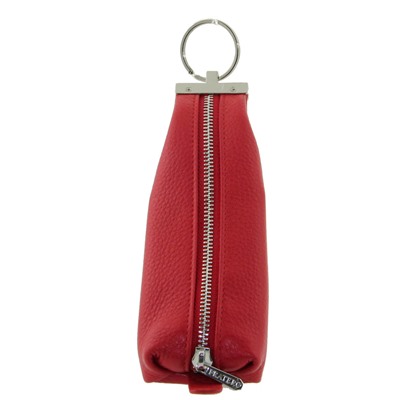 Ключник кожаный красный с кольцом Pratero K 21083-E