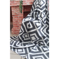 Байковое одеяло 1,5 сп  LUNA белый- темно-серый