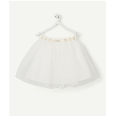 JUPE BLANCHE TOURNANTE EN TULLE FILLE