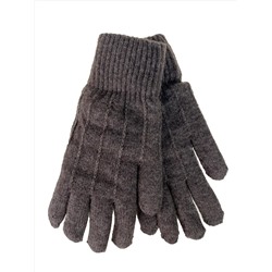 Теплые мужские перчатки из шерсти, цвет коричневый