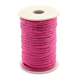 Шнур плетеный для рукоделия 6*3мм цв.розовый.