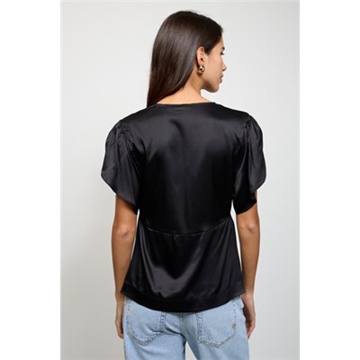 Top de seda - Negro