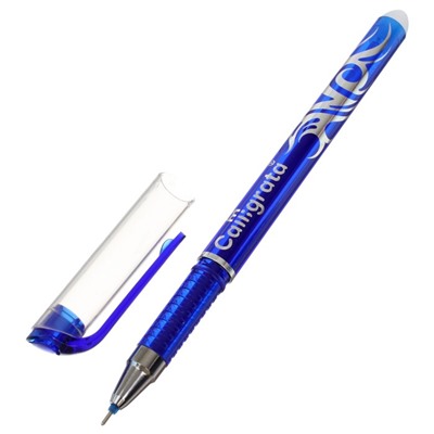 Ручка гелевая со стираемыми чернилами 0,5 мм, стержень синий, корпус синий (штрихкод на штуке)