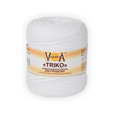 Пряжа VISANTIA "TRIKO" FTM100 Трикотажная лента для рукоделия 92% хлопок, 8% эластан 1 шт. х 500 г ± 50 г 100 м ± 20 м
