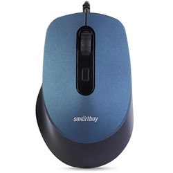 Мышь  Smartbuy ONE 265-B, игровая, проводная, оптическая, беззвучная, 2400 dpi, USB, синяя