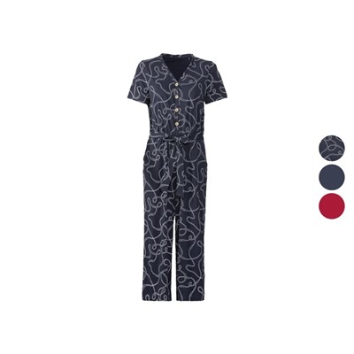 esmara® Damen Jumpsuit mit V-Ausschnitt und Knopfleiste