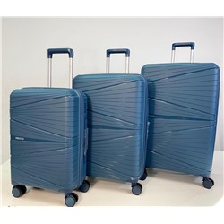 Набор из 3-х чемоданов с расширением 23103 Синий